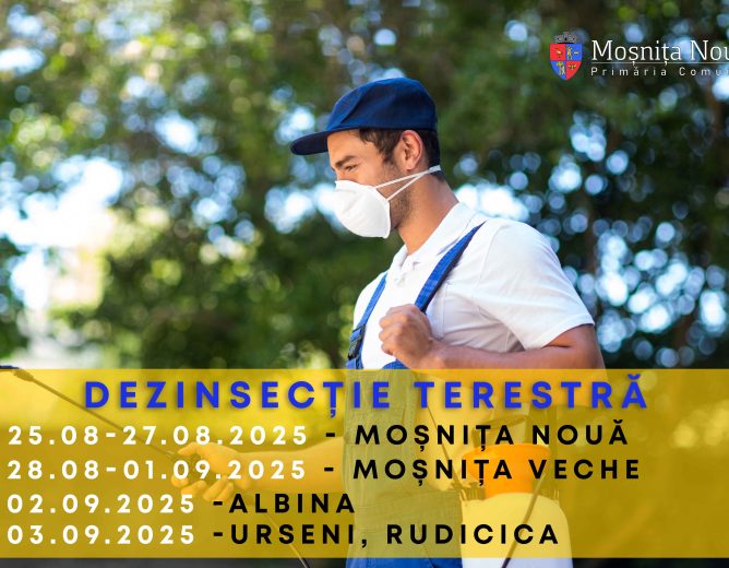 ANUNȚ DEZINSECȚIE TERESTRĂ!